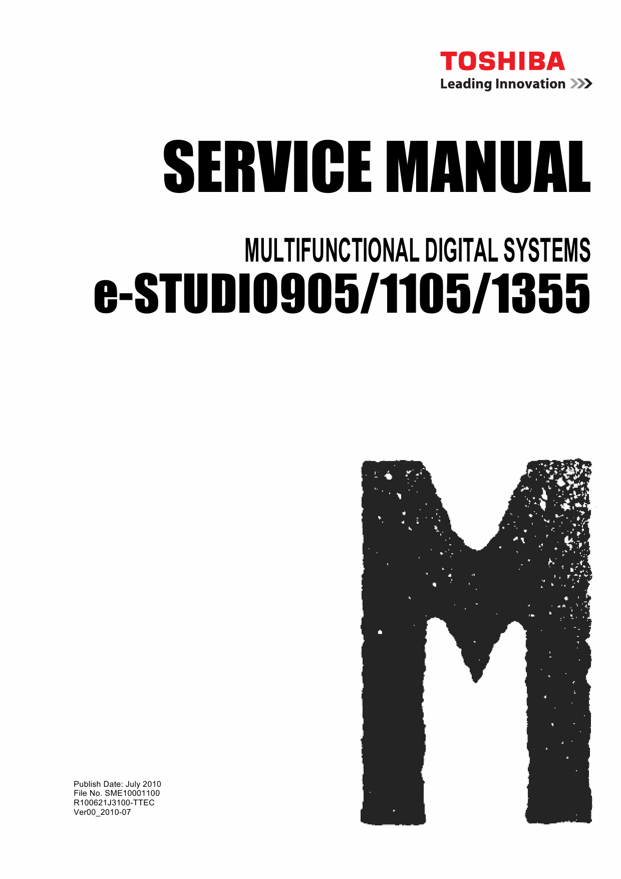 TOSHIBA e-STUDIO 905 1105 1355 Service Manual-1